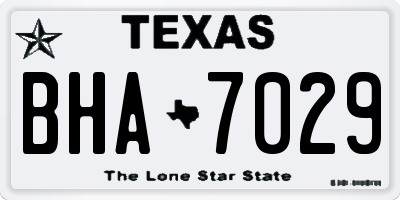 TX license plate BHA7029