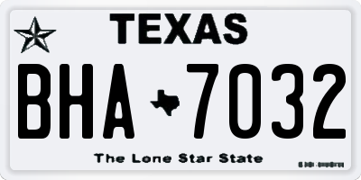 TX license plate BHA7032