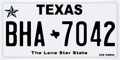 TX license plate BHA7042