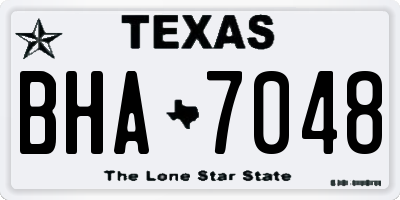 TX license plate BHA7048