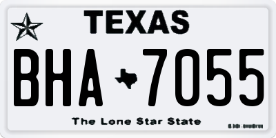 TX license plate BHA7055