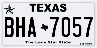 TX license plate BHA7057