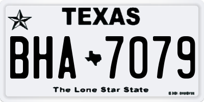 TX license plate BHA7079