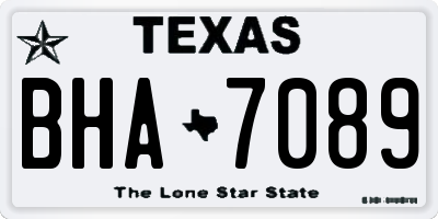 TX license plate BHA7089