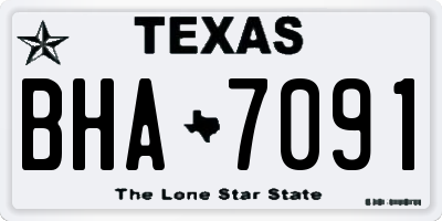 TX license plate BHA7091