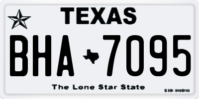 TX license plate BHA7095