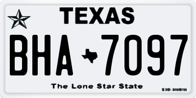 TX license plate BHA7097