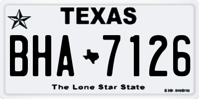 TX license plate BHA7126