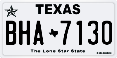 TX license plate BHA7130
