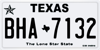 TX license plate BHA7132
