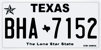TX license plate BHA7152