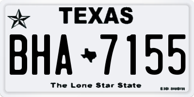 TX license plate BHA7155