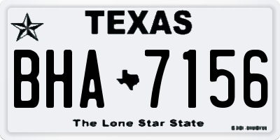 TX license plate BHA7156