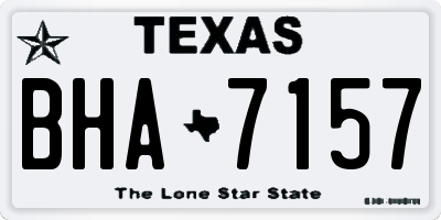 TX license plate BHA7157