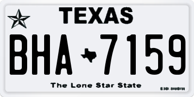 TX license plate BHA7159