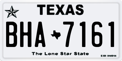 TX license plate BHA7161
