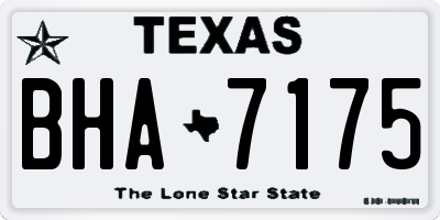 TX license plate BHA7175