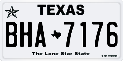 TX license plate BHA7176