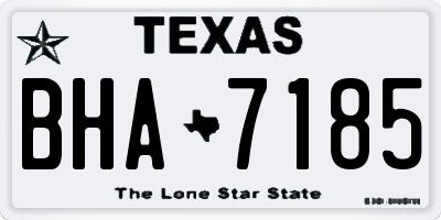TX license plate BHA7185