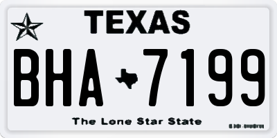 TX license plate BHA7199