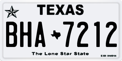 TX license plate BHA7212