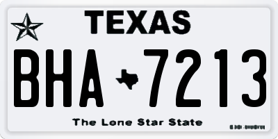 TX license plate BHA7213