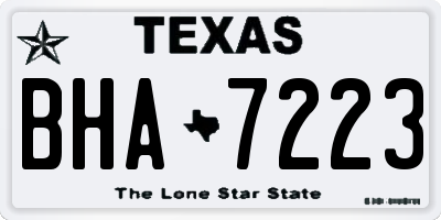 TX license plate BHA7223