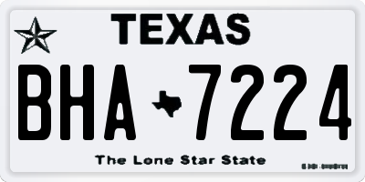 TX license plate BHA7224