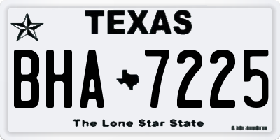 TX license plate BHA7225