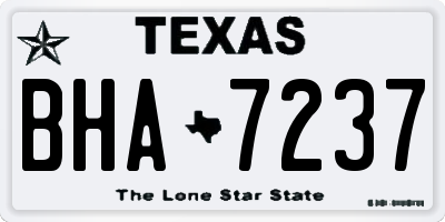 TX license plate BHA7237
