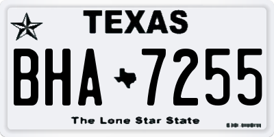 TX license plate BHA7255