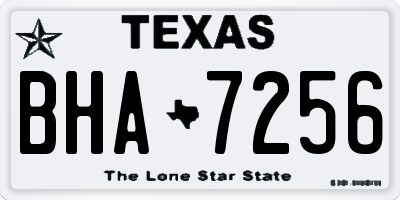 TX license plate BHA7256