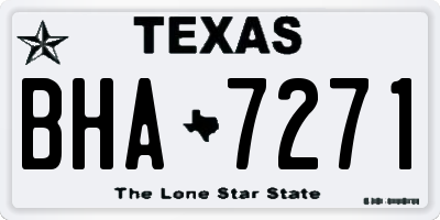 TX license plate BHA7271