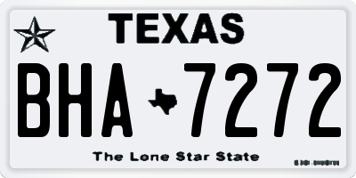 TX license plate BHA7272