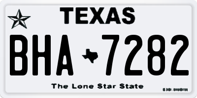 TX license plate BHA7282