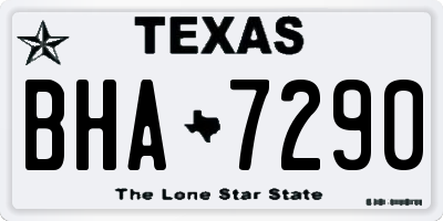 TX license plate BHA7290