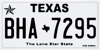 TX license plate BHA7295