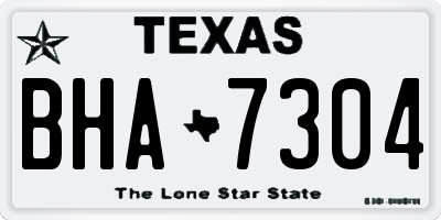TX license plate BHA7304