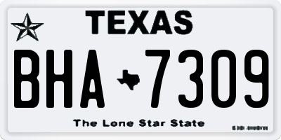 TX license plate BHA7309