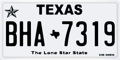 TX license plate BHA7319