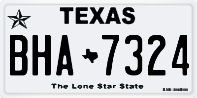 TX license plate BHA7324