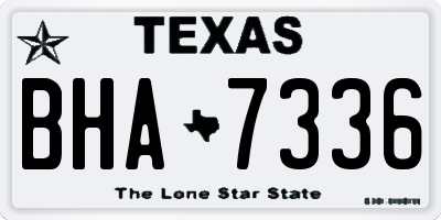 TX license plate BHA7336