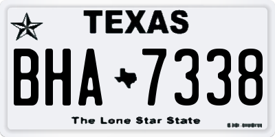 TX license plate BHA7338