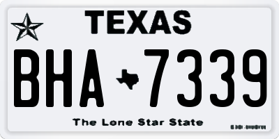 TX license plate BHA7339