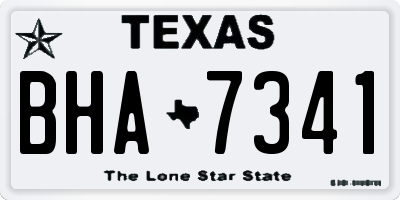TX license plate BHA7341