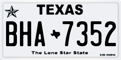 TX license plate BHA7352