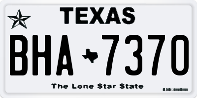 TX license plate BHA7370