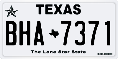 TX license plate BHA7371