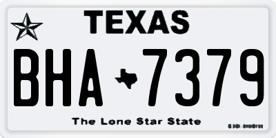 TX license plate BHA7379
