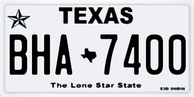TX license plate BHA7400